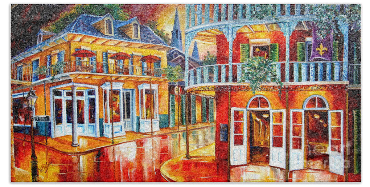 New Orleans Hand Towel featuring the painting Divine New Orleans by Diane Millsap