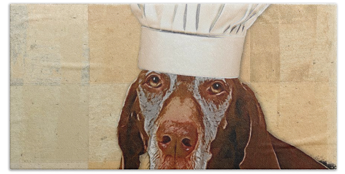 Dog Hand Towel featuring the digital art Dog Personalities 56 Chef by Variance Collections
