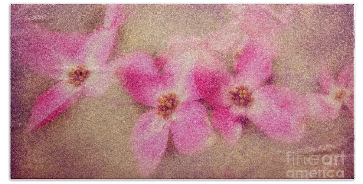 Dogwood Pink Bloom Hand Towel featuring the photograph Dogwood Blossom Beauty by Peggy Franz