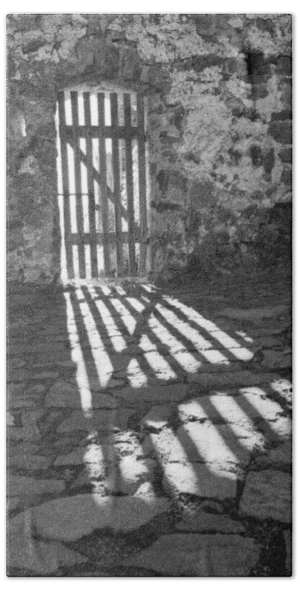 Sunbeam Hand Towel featuring the photograph Door in the Sun by Chevy Fleet