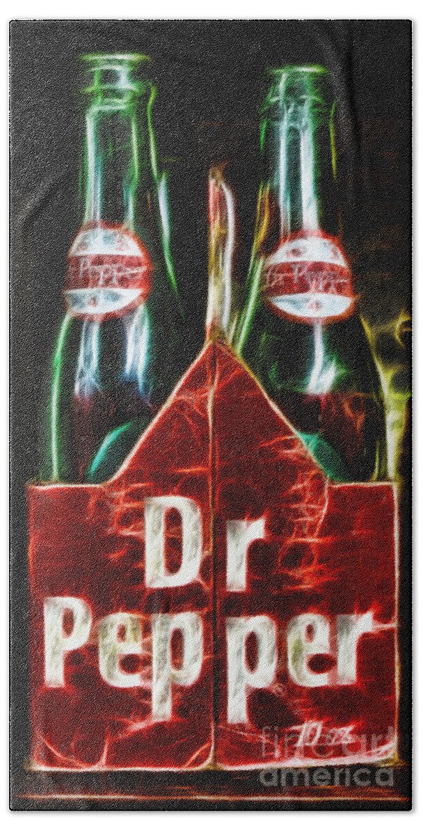Dr. Pepper Bath Towel featuring the photograph Dr Pepper by Lee Dos Santos