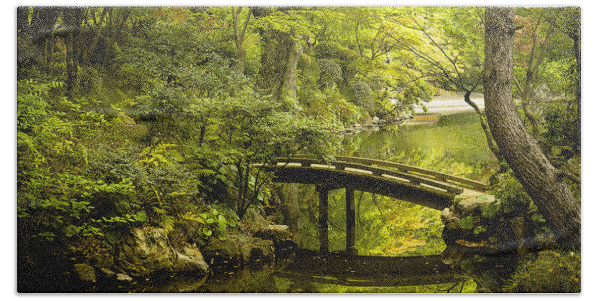 Japan Hand Towel featuring the photograph Dreamy Japanese Garden by Sebastian Musial