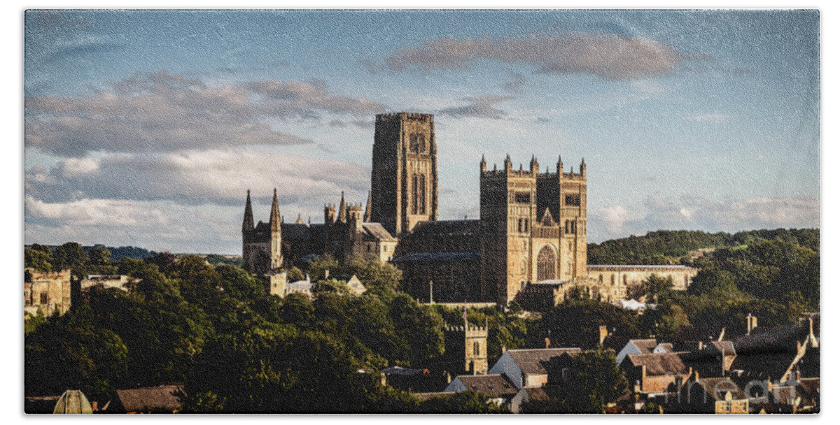 Church Hand Towel featuring the photograph Durham Cathedral by Matt Malloy
