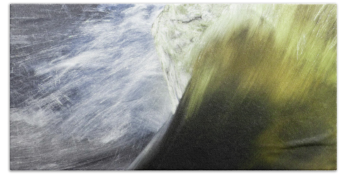 Heiko Bath Towel featuring the photograph Dynamic River Wave by Heiko Koehrer-Wagner