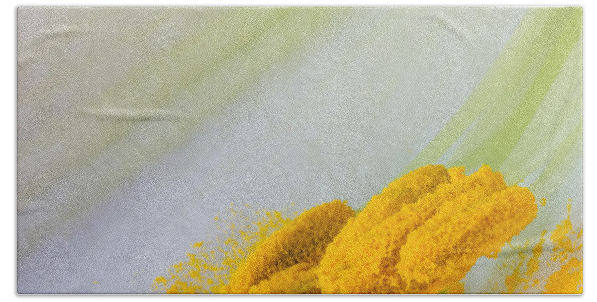 Yellow Bath Towel featuring the photograph Easter Lily Macro by Heidi Smith