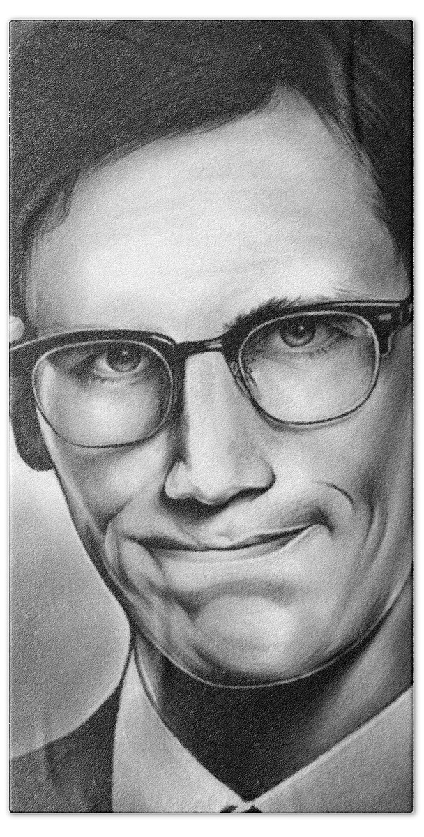 Riddler Hand Towel featuring the drawing Edward Nygma by Greg Joens