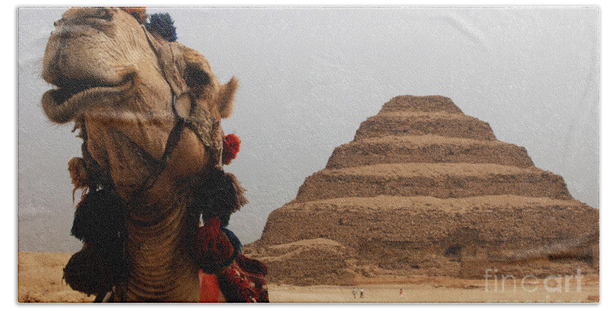 Egypt Bath Towel featuring the photograph Egypt Step Pyramid Saqqara by Bob Christopher