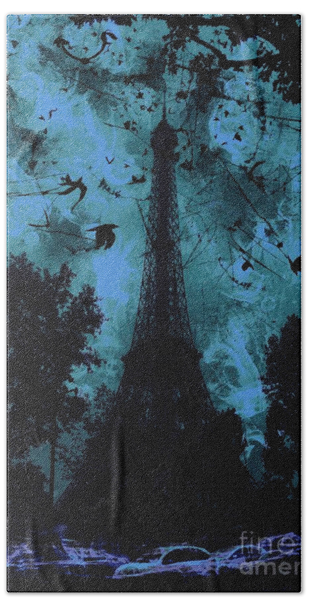 Eiffel Tower Bath Towel featuring the digital art Eiffel Tower by Marina McLain