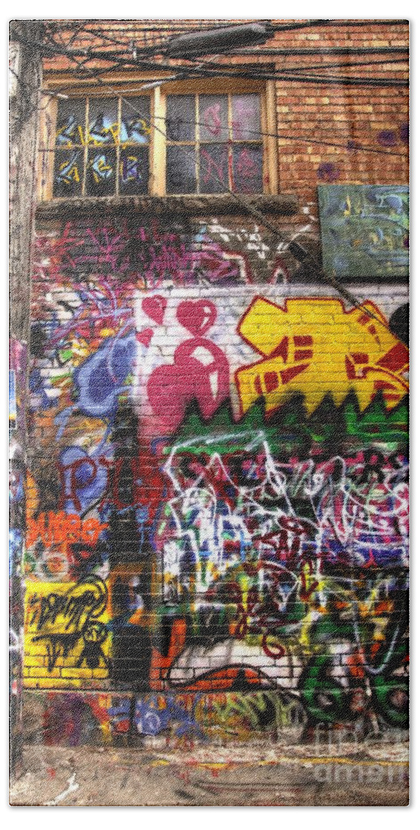 Graffiti Hand Towel featuring the photograph Electric Feel by Anthony Wilkening