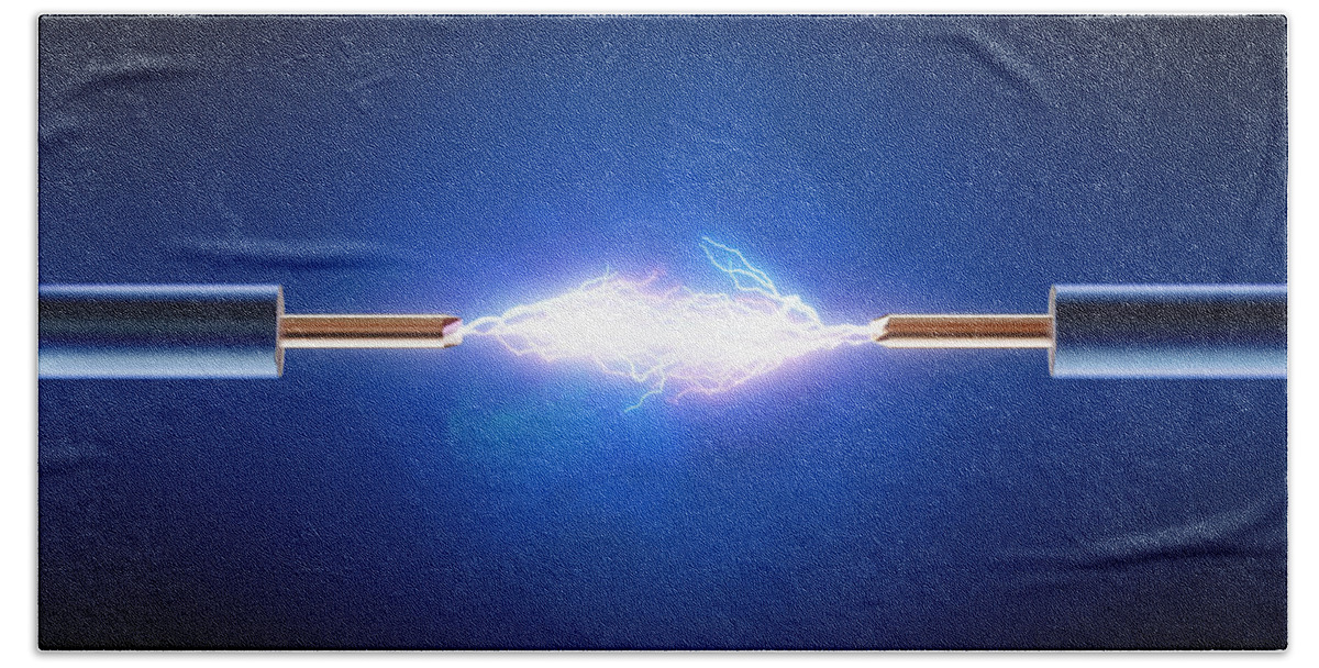 Electrical Bath Sheet featuring the photograph Electric Current / Energy / transfer by Johan Swanepoel