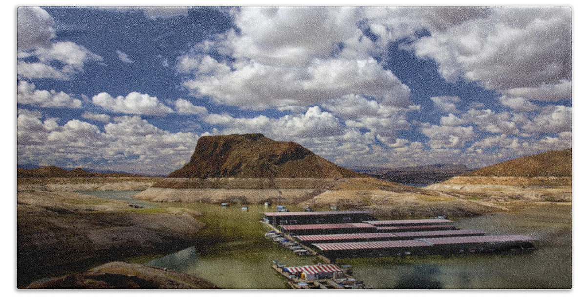New Mexico Bath Towel featuring the photograph Elephant Butte Lake View by Diana Powell