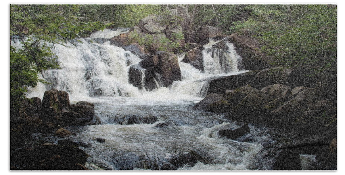 Waterfalls Bath Towel featuring the photograph Ellis Falls in Maine by Catherine Gagne
