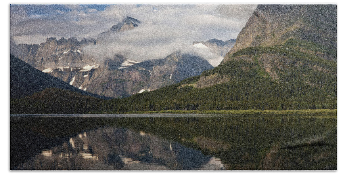 Clouds Hand Towel featuring the photograph Enchanting Swiftcurrent by Mark Kiver