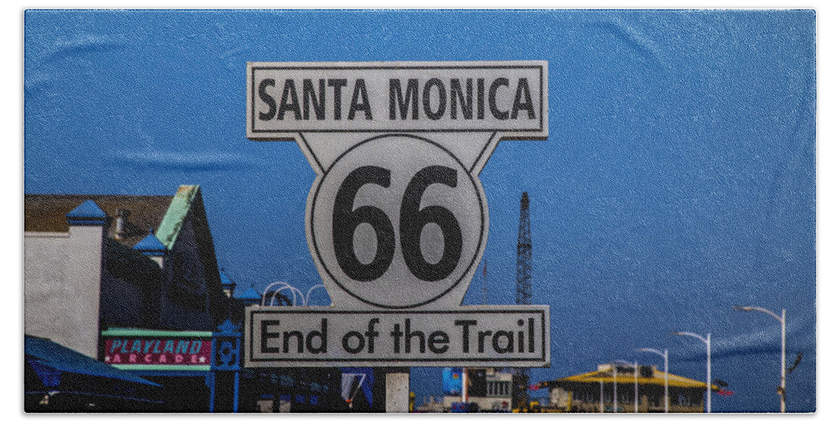 Route 66 Hand Towel featuring the photograph End of the Trail by Angus HOOPER III