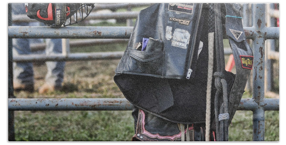 Rodeo Hand Towel featuring the photograph Equipment by Denise Romano