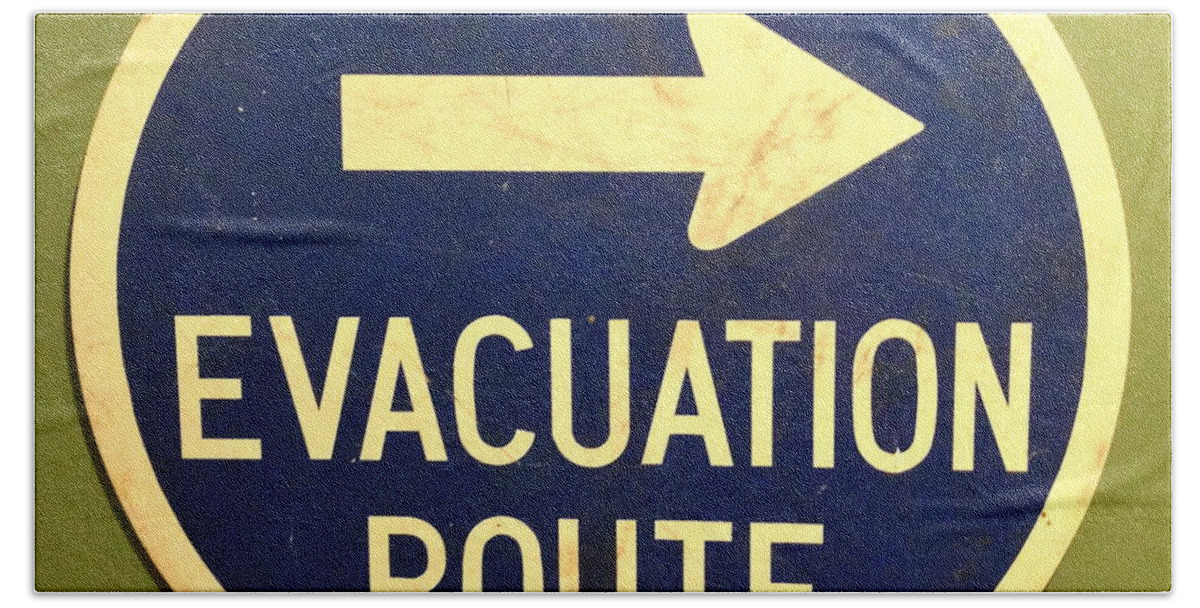 Evacuation Route Bath Towel featuring the photograph Evacuation Route by M West