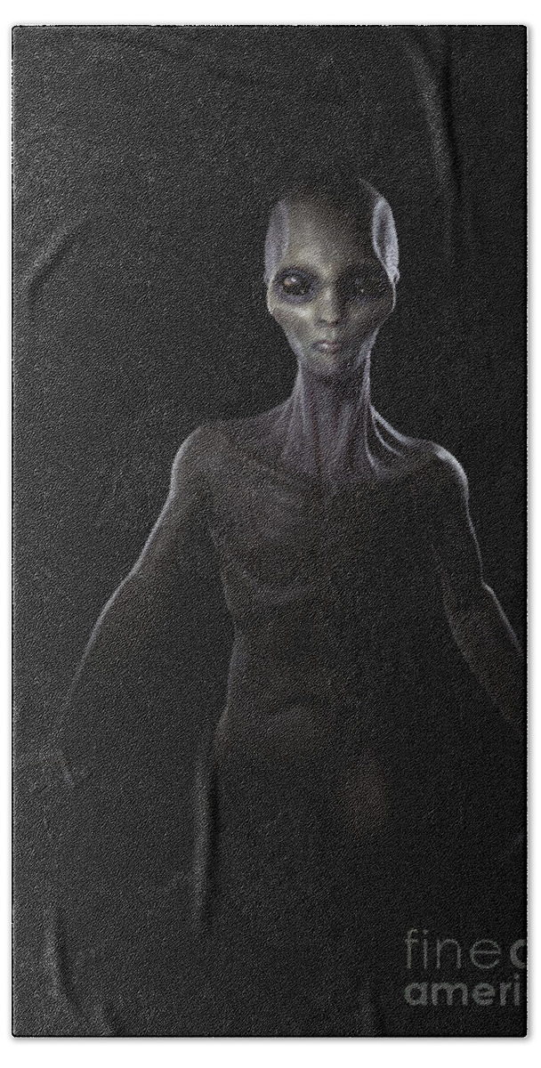 Black Background Hand Towel featuring the photograph Extraterrestrial Life by Science Picture Co