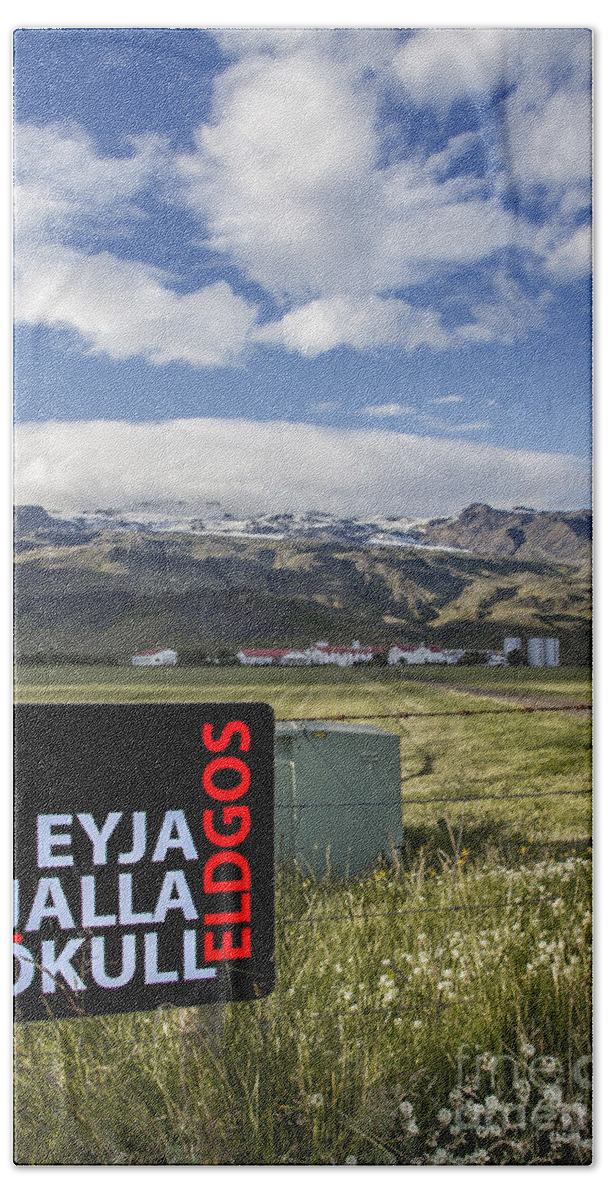 Eyjafjallajokull Hand Towel featuring the photograph Eyjafjallajokull by Evelina Kremsdorf