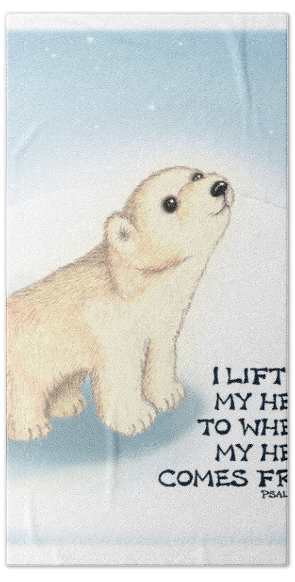 Polar Bear Hand Towel featuring the digital art Faith by Jerry Ruffin