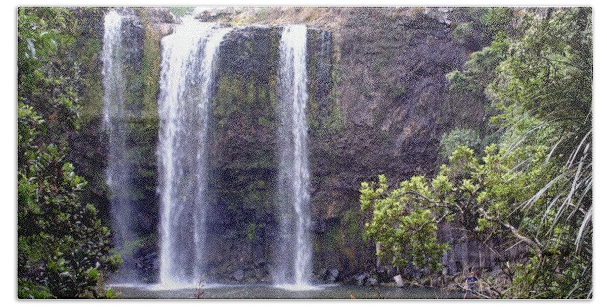 Waterfall Bath Towel featuring the photograph Falls Trio by Barbie Corbett-Newmin