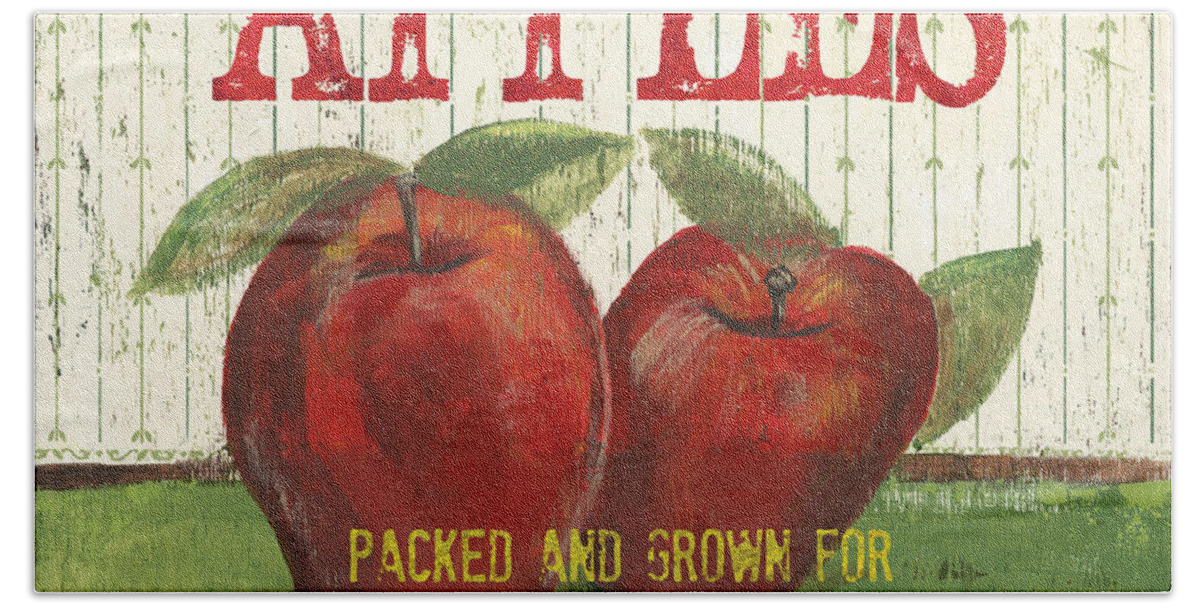 Food Bath Sheet featuring the painting Farm Fresh Fruit 3 by Debbie DeWitt