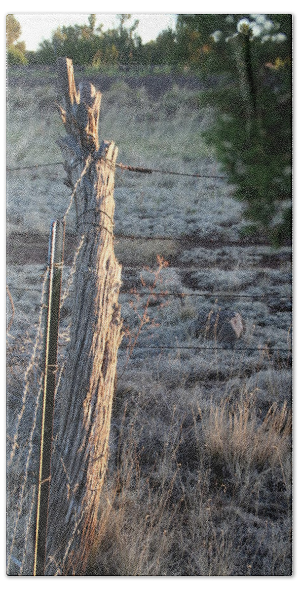 Wood Bath Towel featuring the photograph Fence Post by David S Reynolds