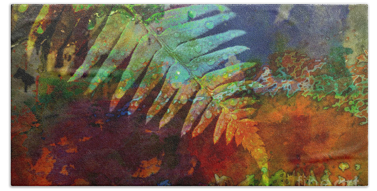 Pacific Northwest Bath Towel featuring the photograph Fern Watercolor by Jim Corwin