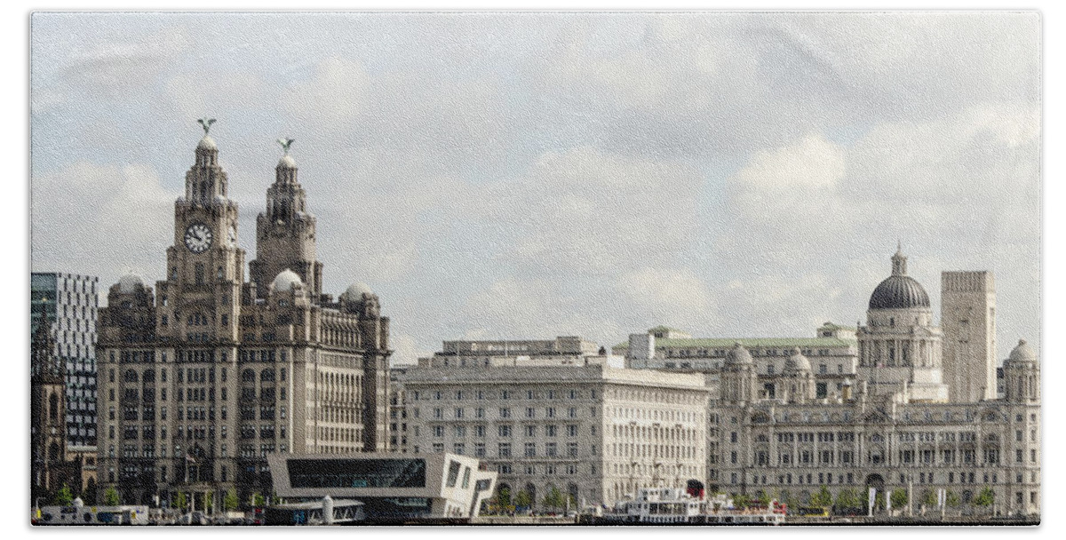 Ferry Hand Towel featuring the photograph Ferry at Liverpool by Spikey Mouse Photography