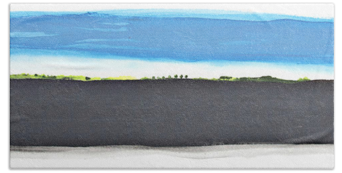 Landscape Hand Towel featuring the painting Fertile Field by Bjorn Sjogren