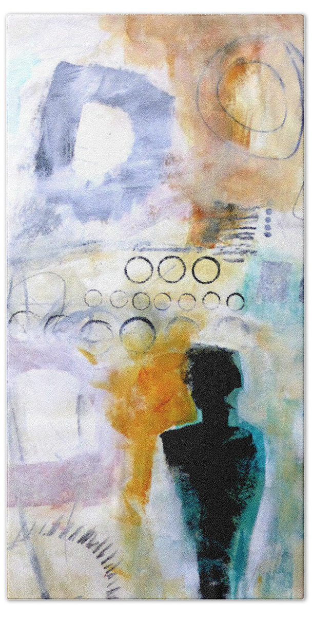 Keywords: Abstract Hand Towel featuring the painting Figure 1 by Jane Davies