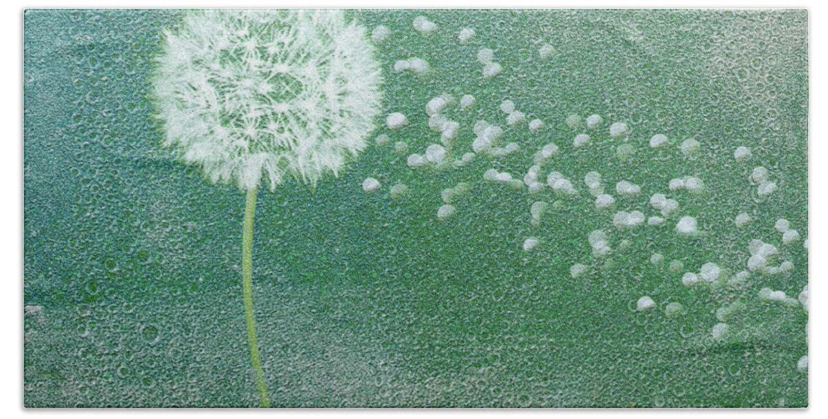 Andee Design Dandelion Art Bath Towel featuring the digital art Fill The Earth 1 by Andee Design