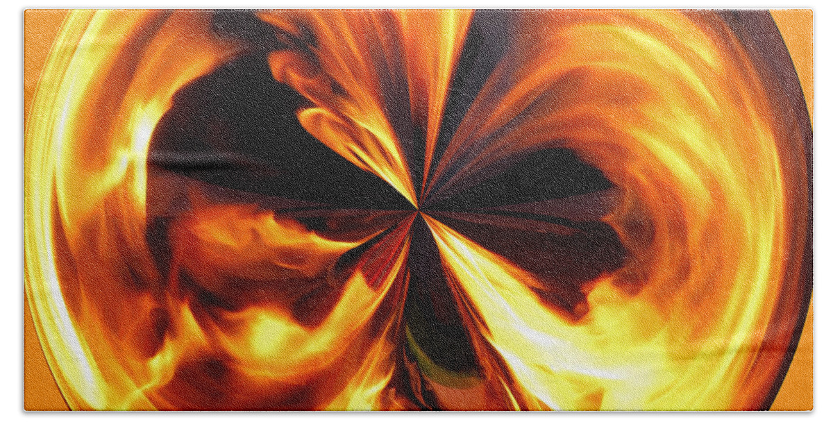Fireball Bath Towel featuring the photograph Fire Ball by Tikvah's Hope