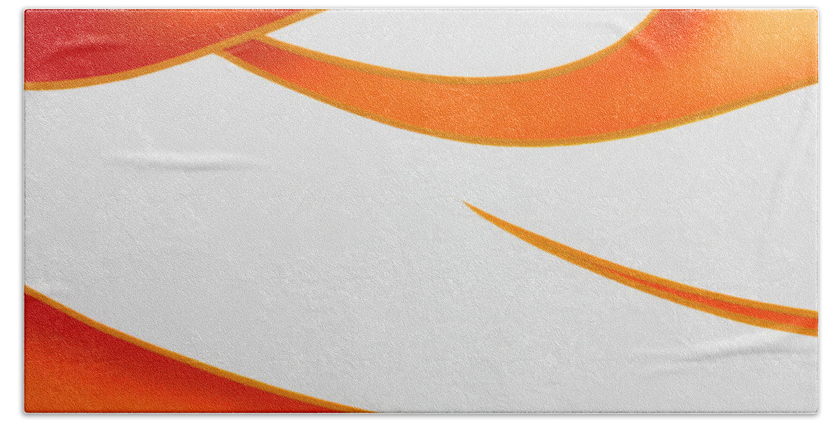 Pin Stripe Hand Towel featuring the photograph Firey Orange by Joe Kozlowski