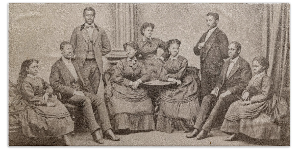 1880 Bath Towel featuring the photograph Fisk Jubilee Singers, C1880 by Granger