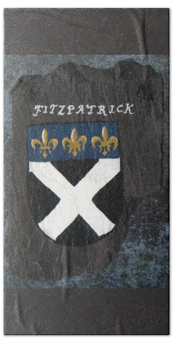 Coat Of Arms Hand Towel featuring the painting Fitzpatrick by Barbara McDevitt