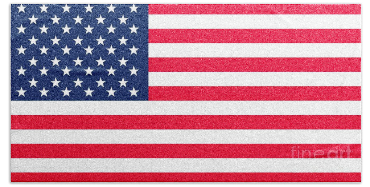 America Hand Towel featuring the digital art Flag of the United States of America by Anonymous