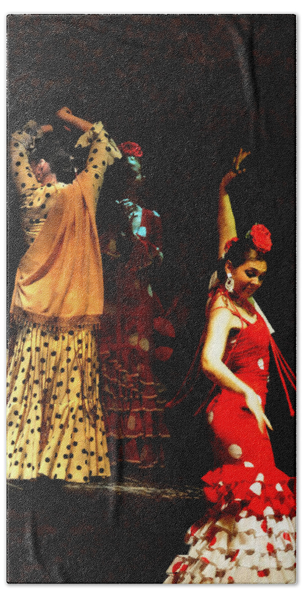 Flamenco Series Bath Towel featuring the photograph Flamenco Series #6 by Mary Machare