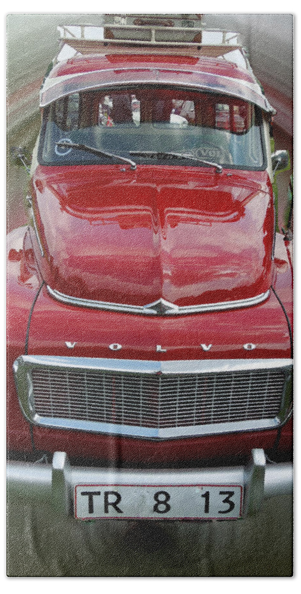 Hotocolette Bath Towel featuring the photograph Flashy Vintage Volvo From the Early Seventies by Colette V Hera Guggenheim