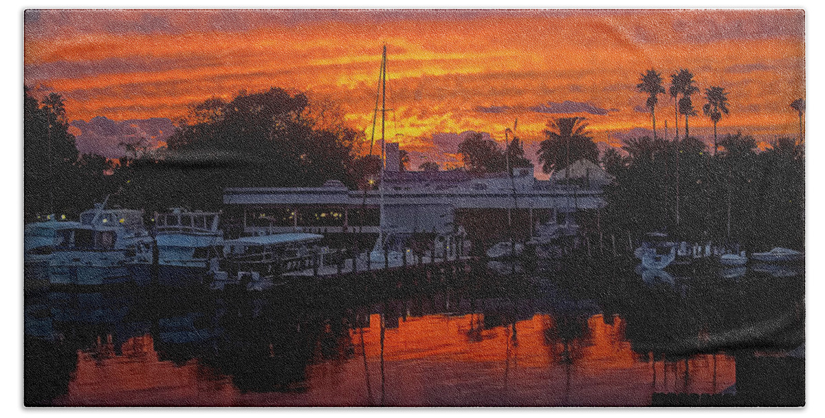 Florida Hand Towel featuring the photograph Floridian Sunset by Hanny Heim