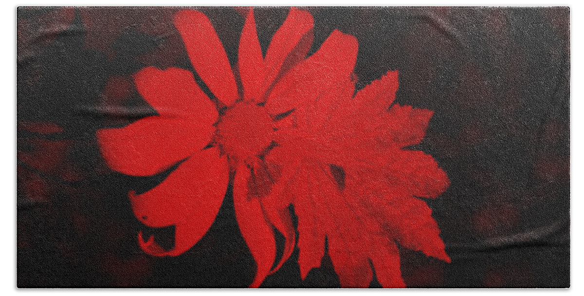 Flowers Hand Towel featuring the photograph Flowerleaf Red by Rob Hans