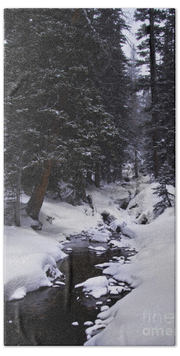 Landscape Hand Towel featuring the photograph Follow the Creek by Steven Reed