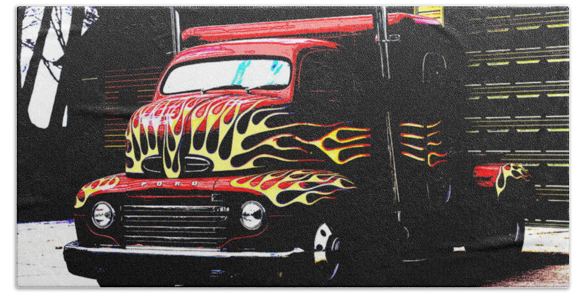 Car Hand Towel featuring the photograph Ford Coe. by VRL Arts
