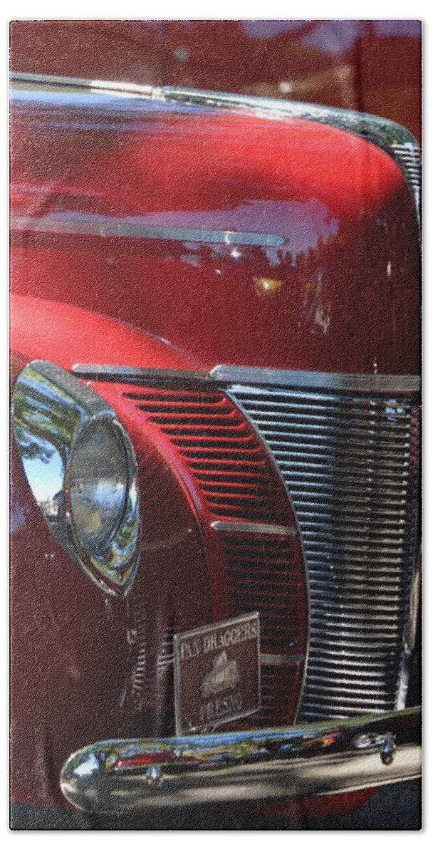 Red Bath Towel featuring the photograph Ford Hotrod by Dean Ferreira