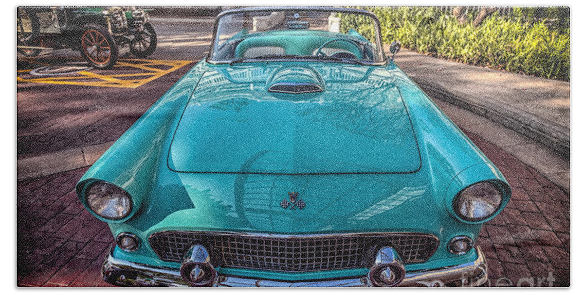 Ford Thunderbird Hand Towel featuring the photograph Ford Thunderbird by Adrian Evans