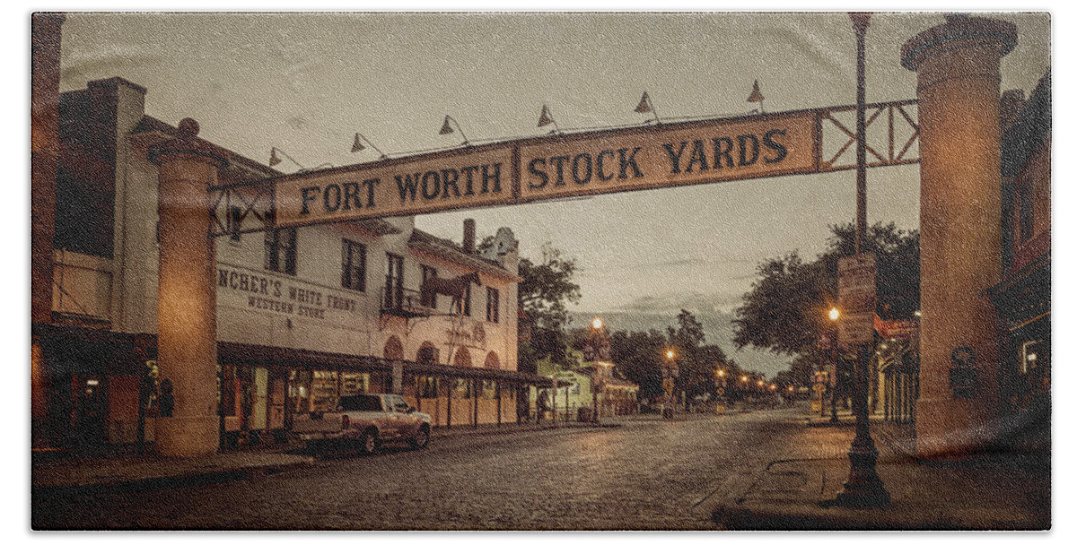 Stockyards Bath Towel featuring the photograph Fort Worth StockYards by Joan Carroll