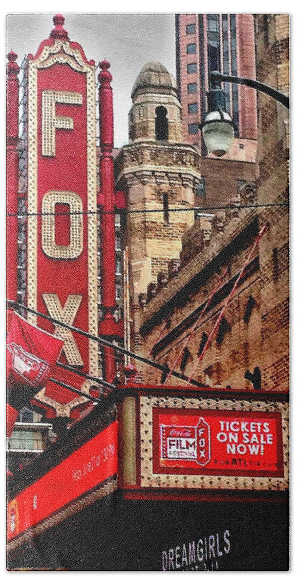 Fox Theater Bath Towel featuring the photograph Fox Theater - Atlanta by Robert L Jackson