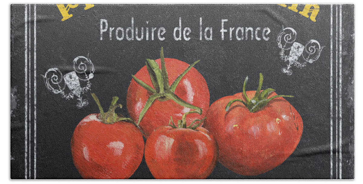 Vegetables Hand Towel featuring the painting French Vegetables 1 by Debbie DeWitt