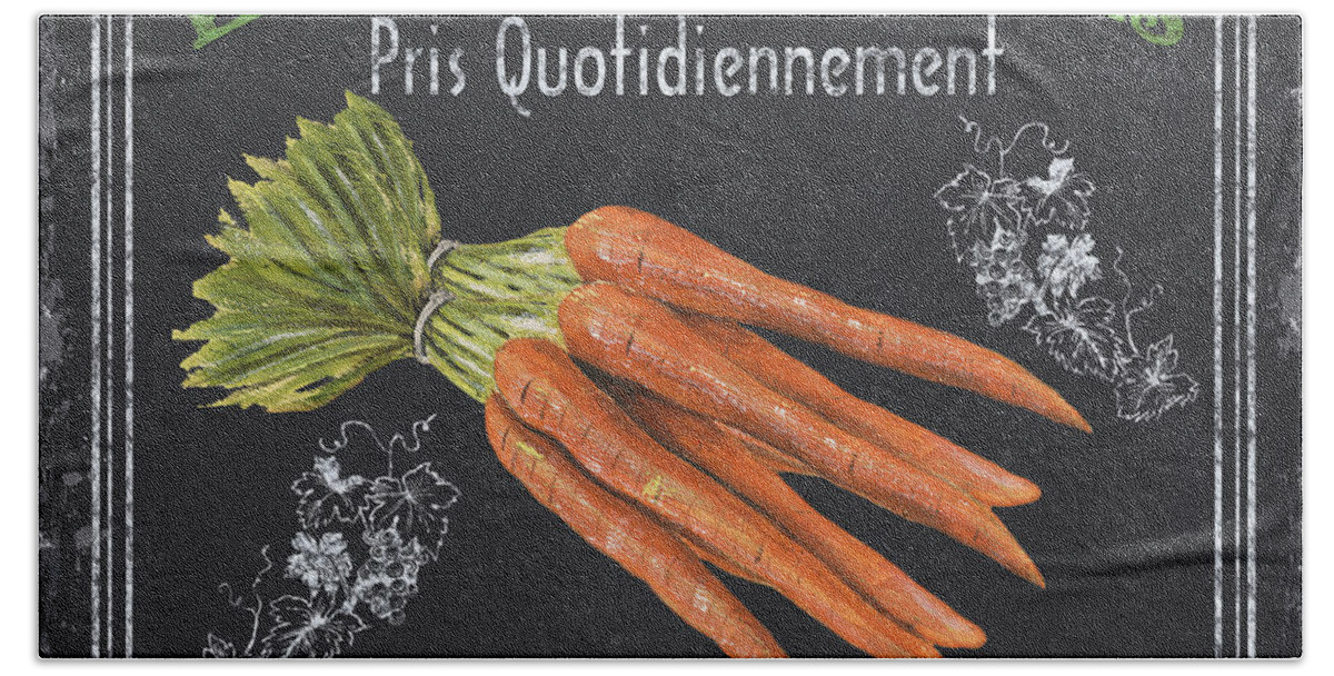 Produce Hand Towel featuring the painting French Vegetables 4 by Debbie DeWitt
