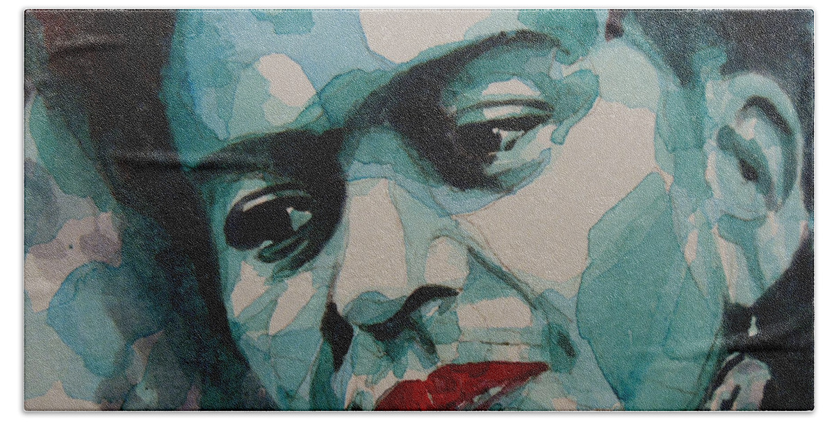 Frida Bath Sheet featuring the painting Frida Kahlo by Paul Lovering