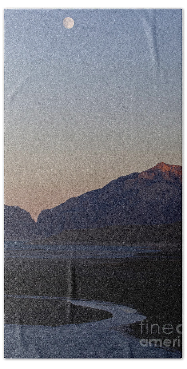 Moon Bath Towel featuring the photograph Full Moon And Buffalo Bill Reservoir  #1769 by J L Woody Wooden